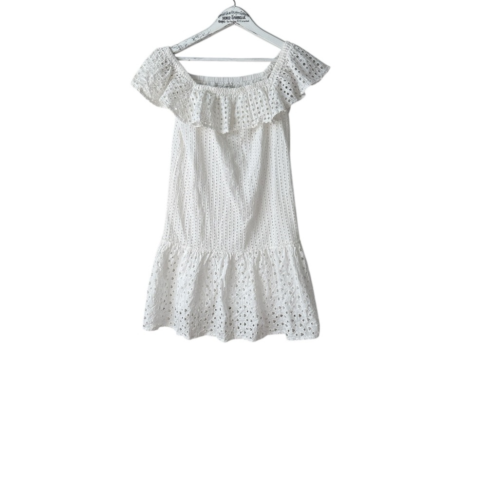 Rebecca Minkoff Celestine Off The Shoulder Eyelet Dress Size XS - Picture 2 of 6